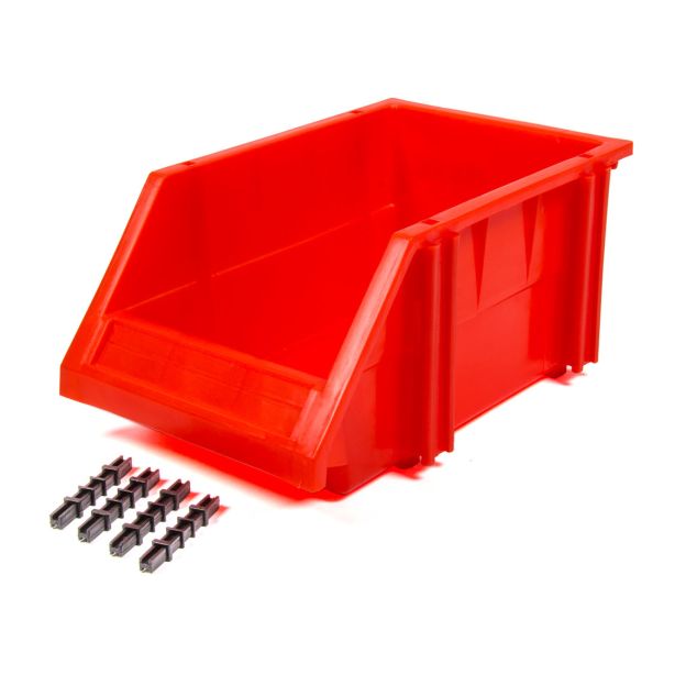 Plastic Storage Bin Red 9-1/2 x 6-1/4 x 4-1/2 TRIPLE X RACE COMPONENTS PA-PBIN-8077