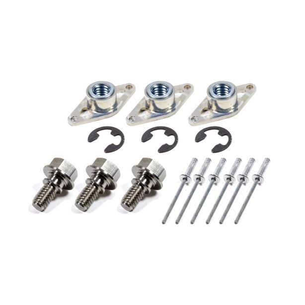 Wheel Cover Retainer Kit 1-3/8 TI Bolt 3-Pack TRIPLE X RACE COMPONENTS SC-WH-7841