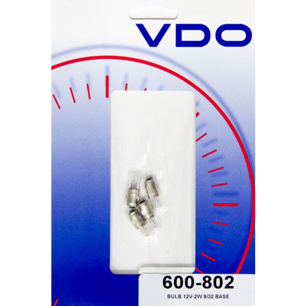 Light Bulb 9/32 12v 2w (4 Pack) VDO 600-802