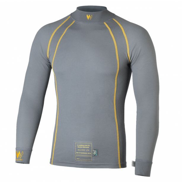 Base Layer Top X-Small SFI3.3 & FIA Cool Grey WALERO 400017CGXS