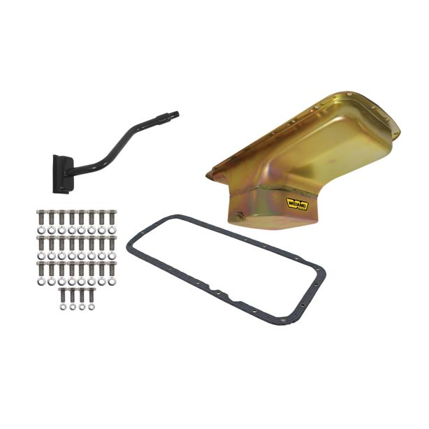 7qt Oil Pan Kit BBM B/RB Zinc Finish Center Sump WEIAND 5031WND