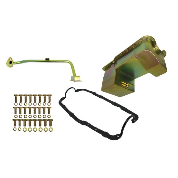 7qt Oil Pan Kit RR Sump SBF 351W 79-93 Zinc WEIAND 5039WND
