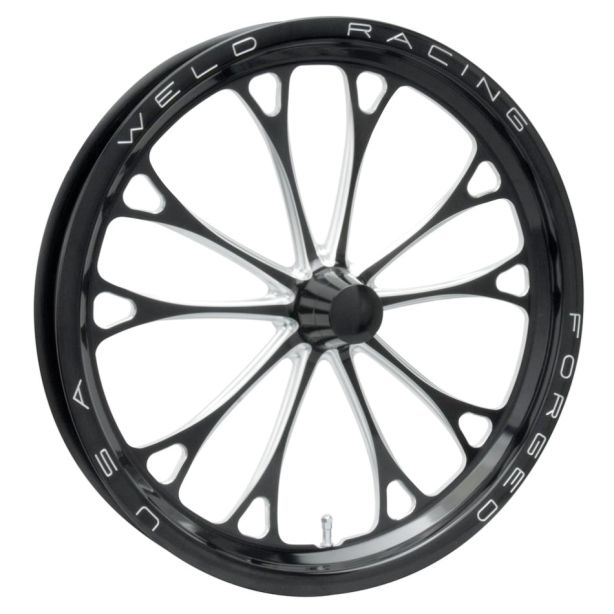 V-Series Frnt Drag Wheel Black 17x2.25 Anglia Mnt WELD RACING 84B-17000