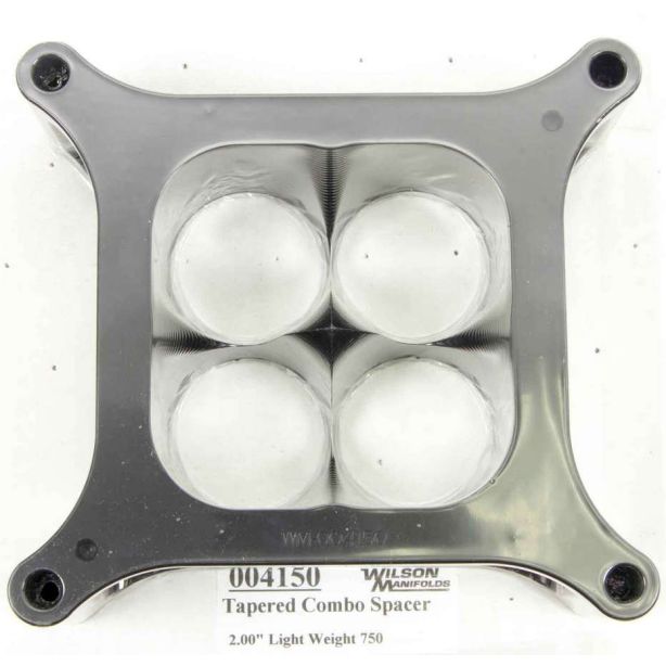 Carburetor Spacer - 4150 2in 4-Hole L/W Tapered WILSON MANIFOLDS 4150