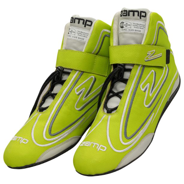 Shoe ZR-50 Neon Green Size 9 SFI 3.3/5 ZAMP RS003C0909